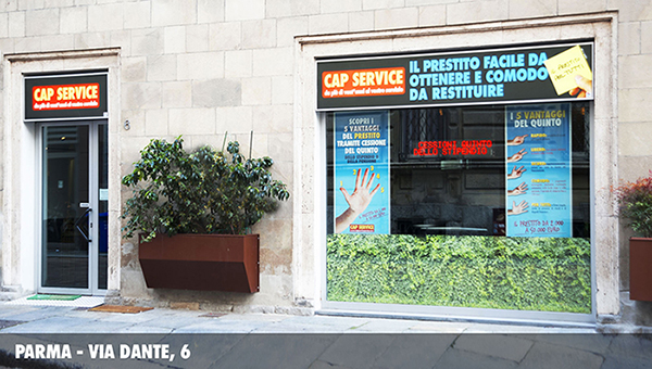 Cap Service - Vetrina Sede Parma - Via Dante, 6